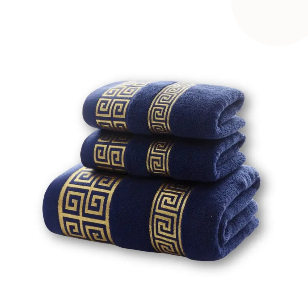 Kit 3 Toalhas (2 Rosto + 1 Toalhão)