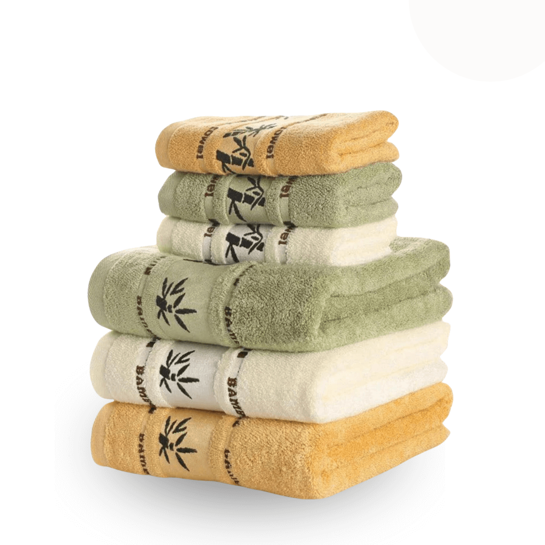 Kit Toalhas 100% Fibra De Bambu 3 Peças - Evelle